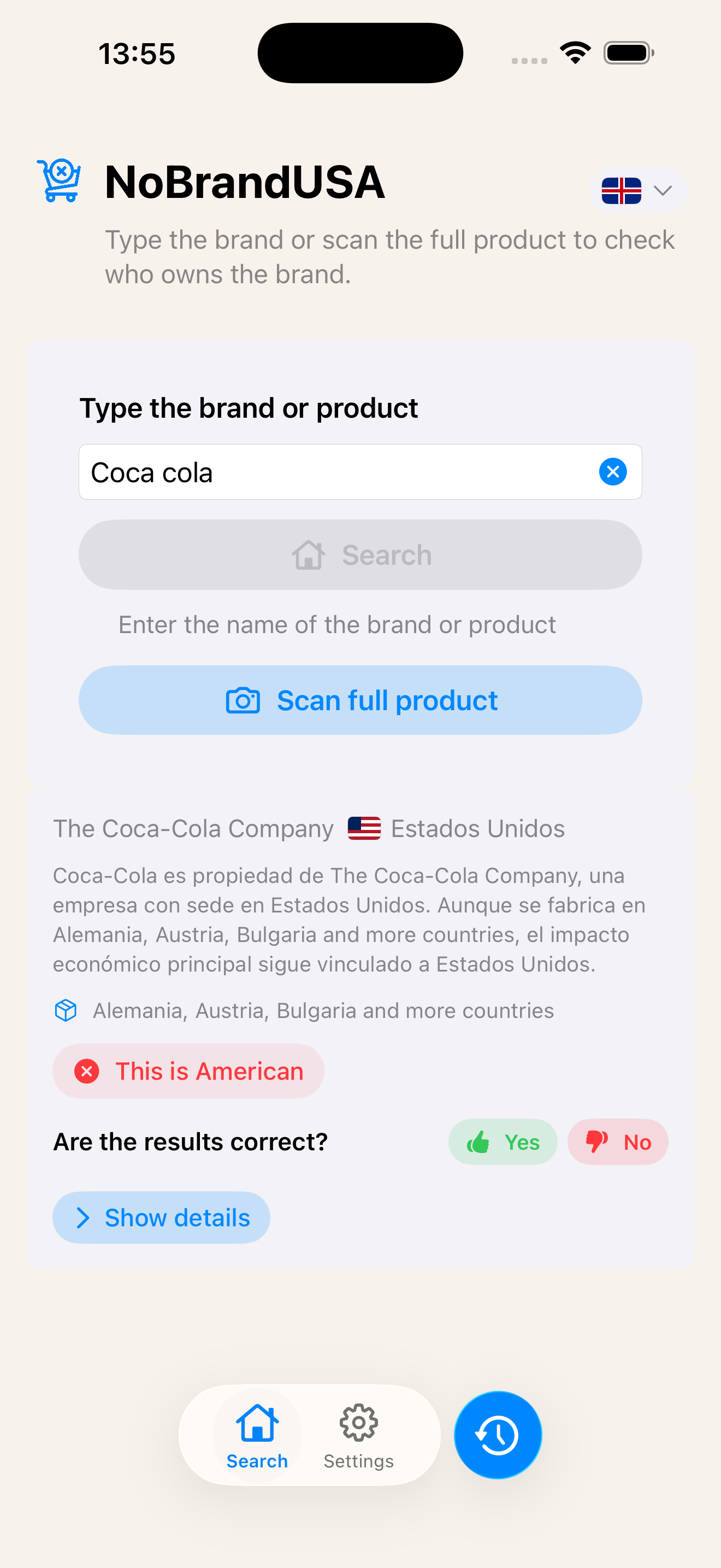 NoBrandUsa - NoMarcasUSA - historial local